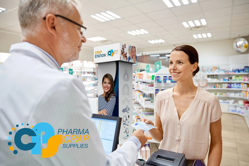 Pharmacist helping customer